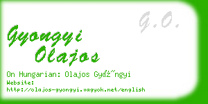 gyongyi olajos business card